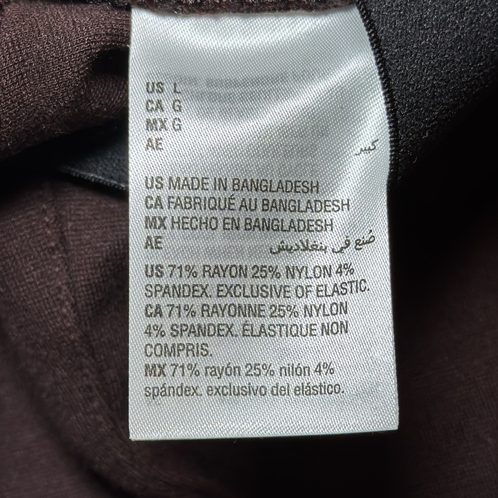 Style & Co. Ponte Leggings Mid Rise Chocolate Brown Size L - Picture 9 of 11